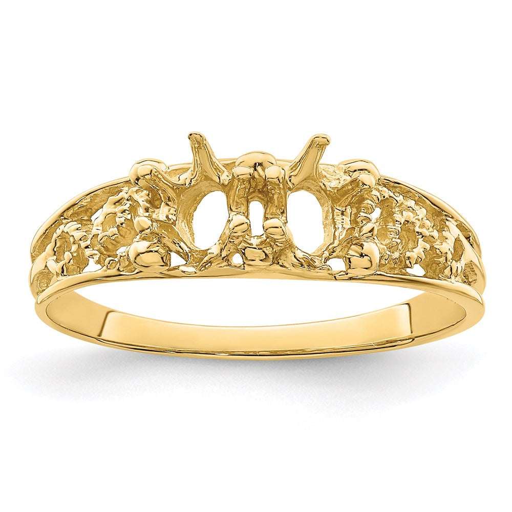 14k 2 Genuine Stone Family Ring
