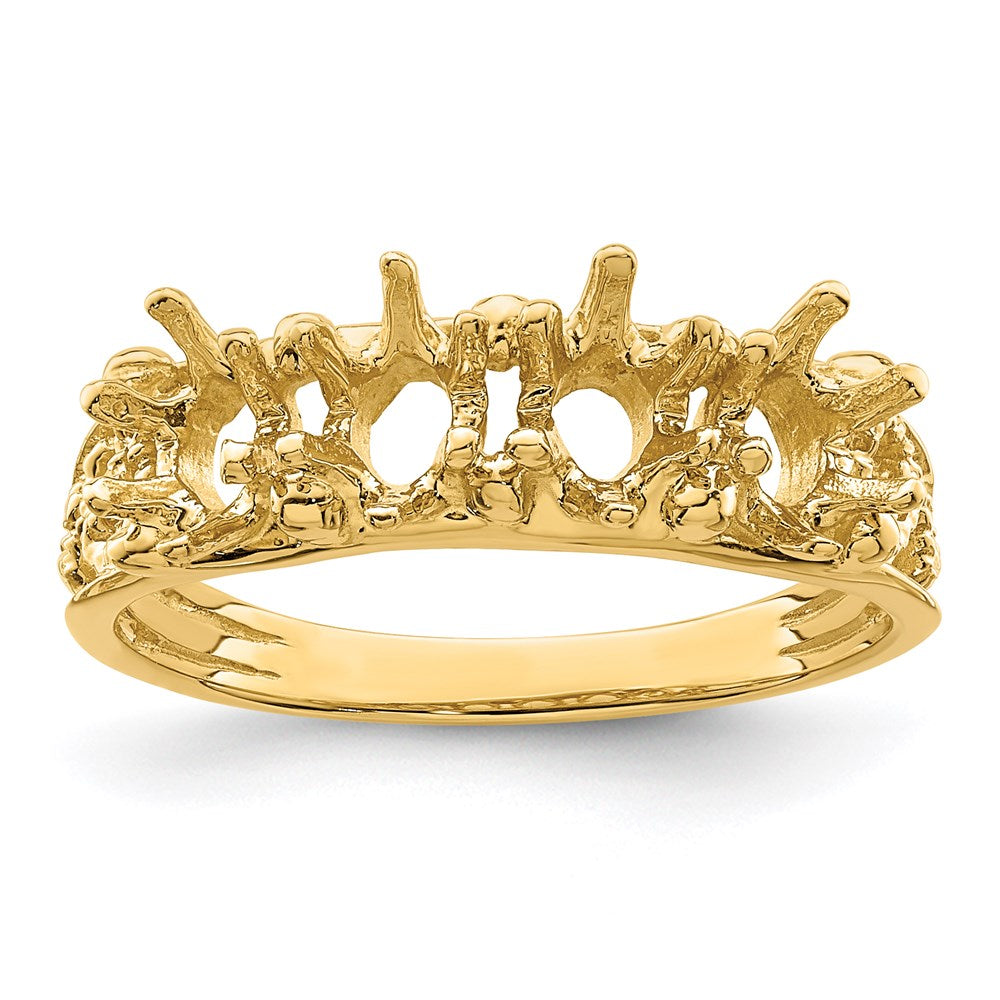 14k 4 Synthetic Stone Family Ring
