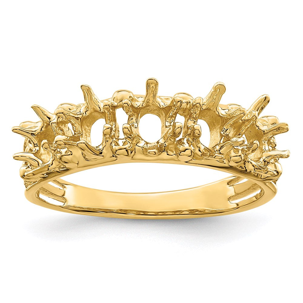 14k 5 Genuine Stone Family Ring