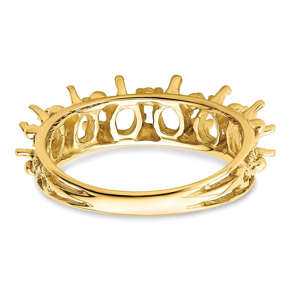 14ky 6 Genuine Stone Family Ring