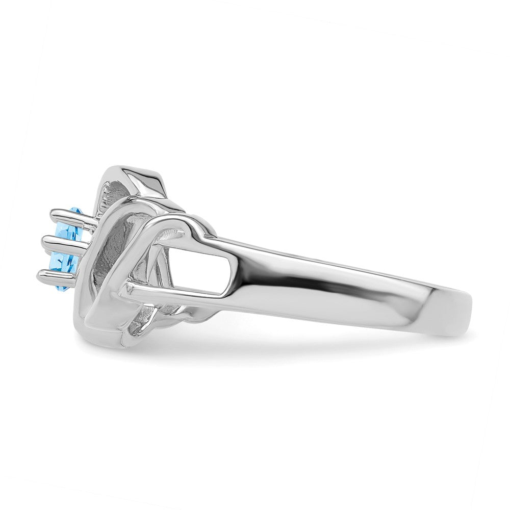 14k White Gold 2.5mm Synthetic Family Jewelry Ring