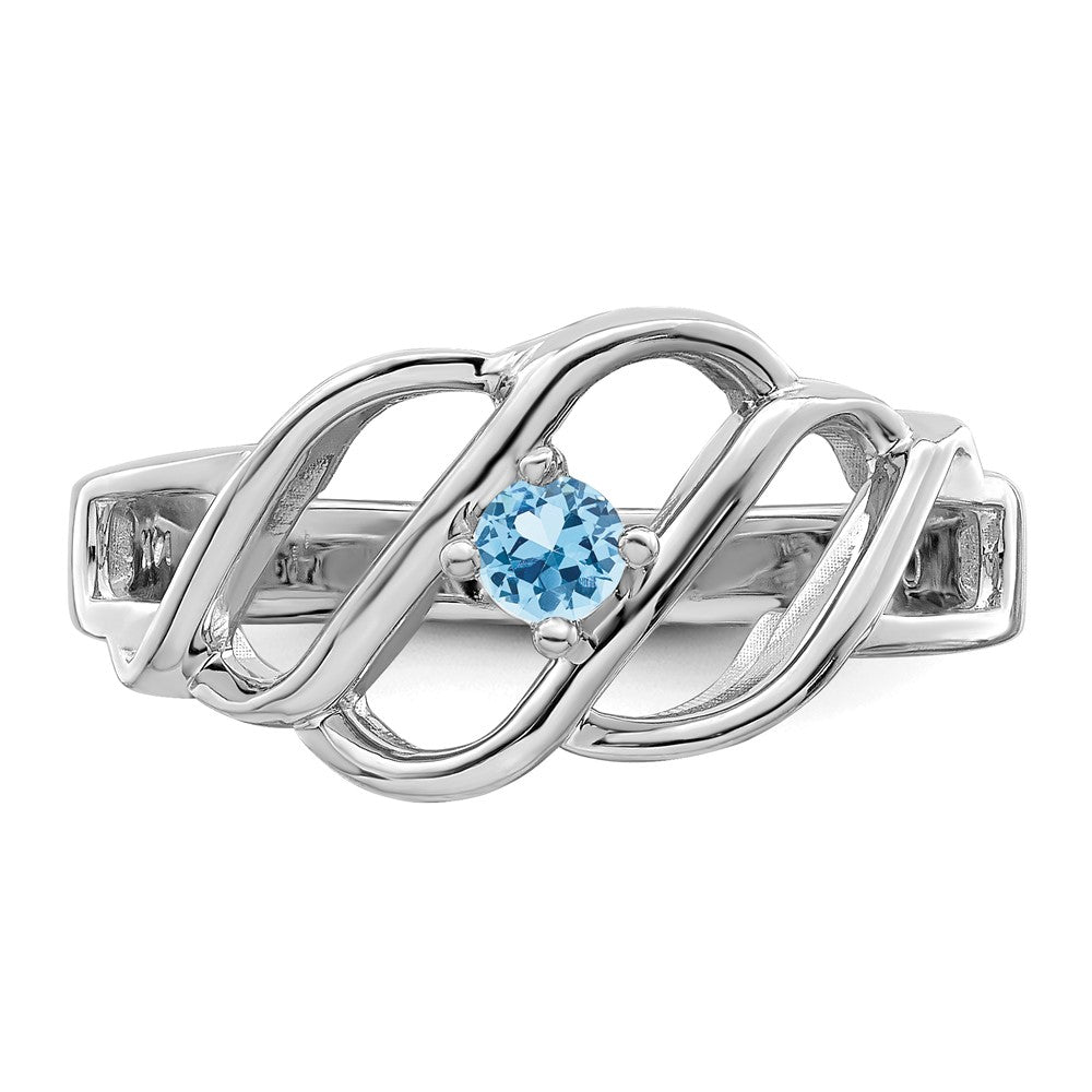 14k White Gold 2.5mm Synthetic Family Jewelry Ring