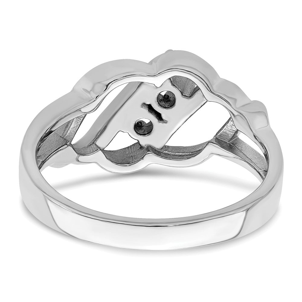 Sterling Silver Rhodium-plated Family Jewelry Ring