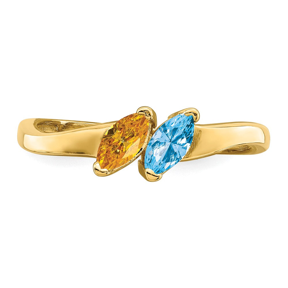 14k Synthetic Family Jewelry Ring