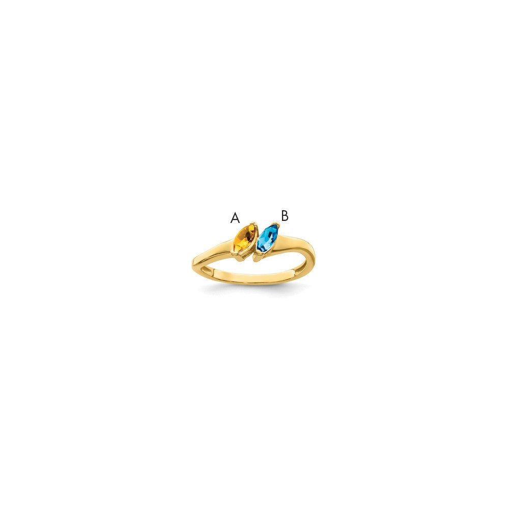 14k Synthetic Family Jewelry Ring
