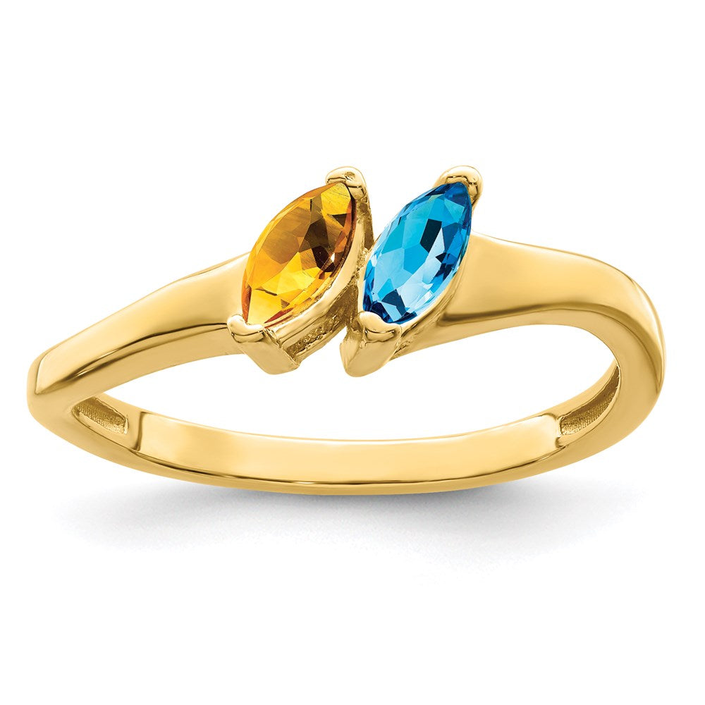 14k Synthetic Family Jewelry Ring