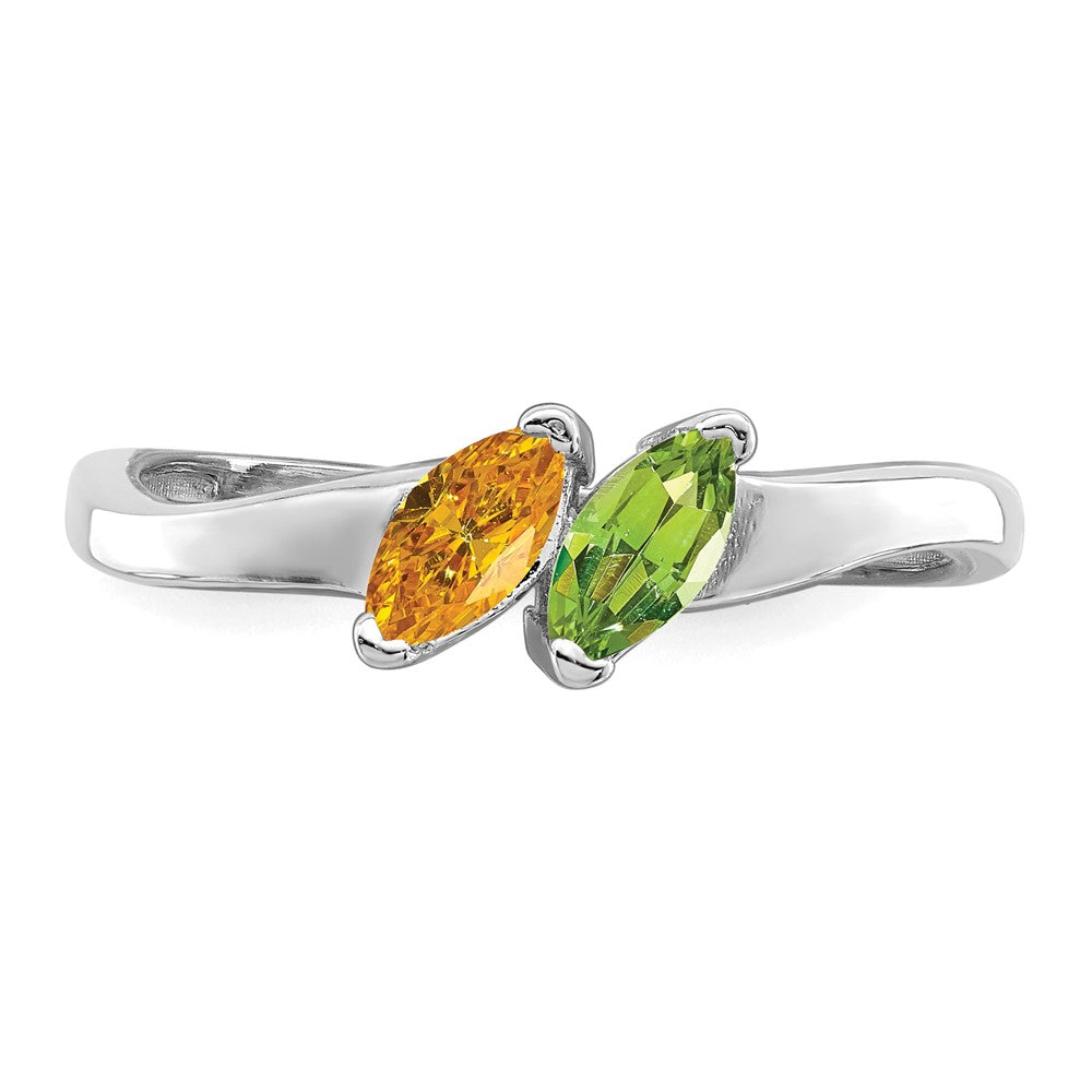 14k White Gold Genuine Family Jewelry Ring