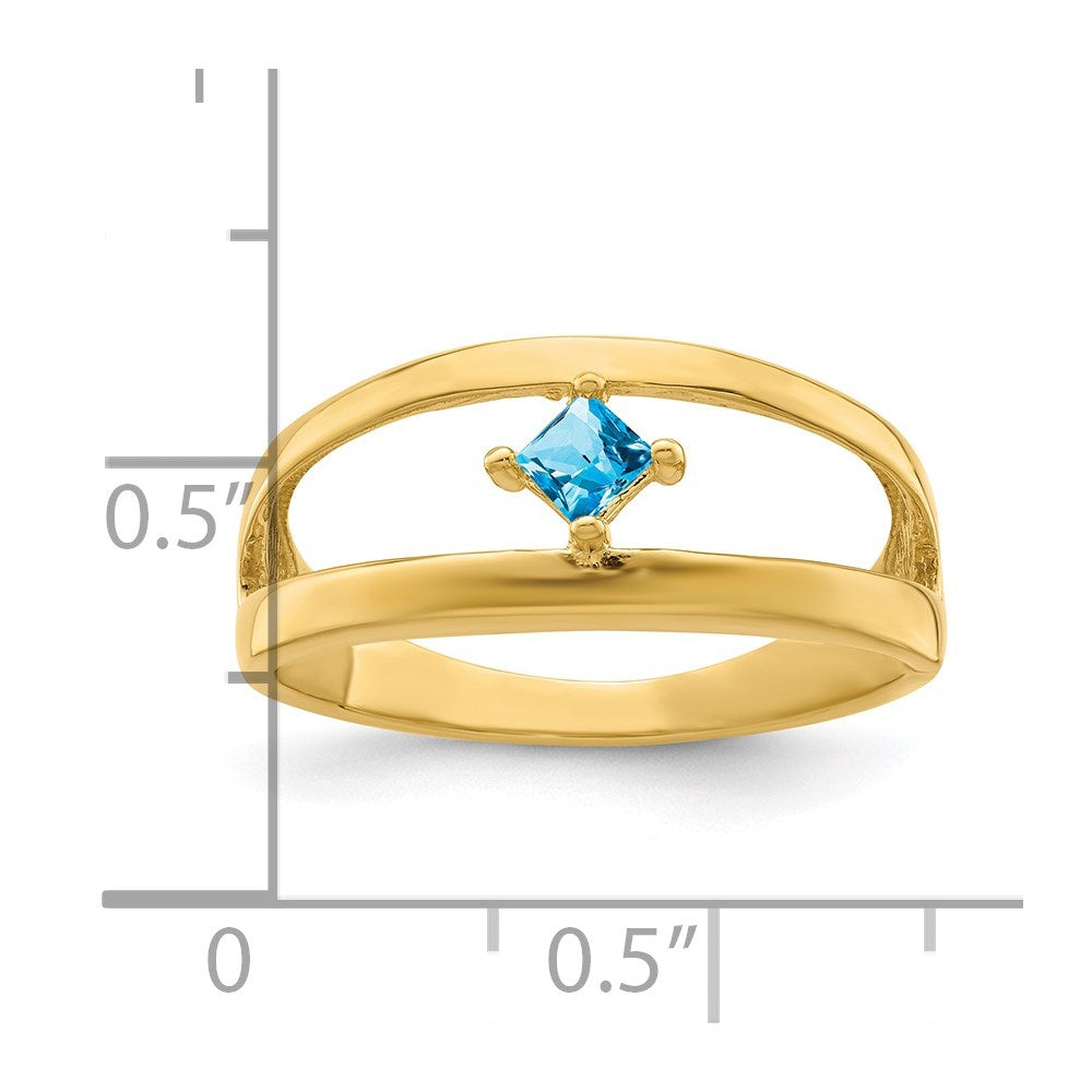 14k Synthetic Family Jewelry Ring