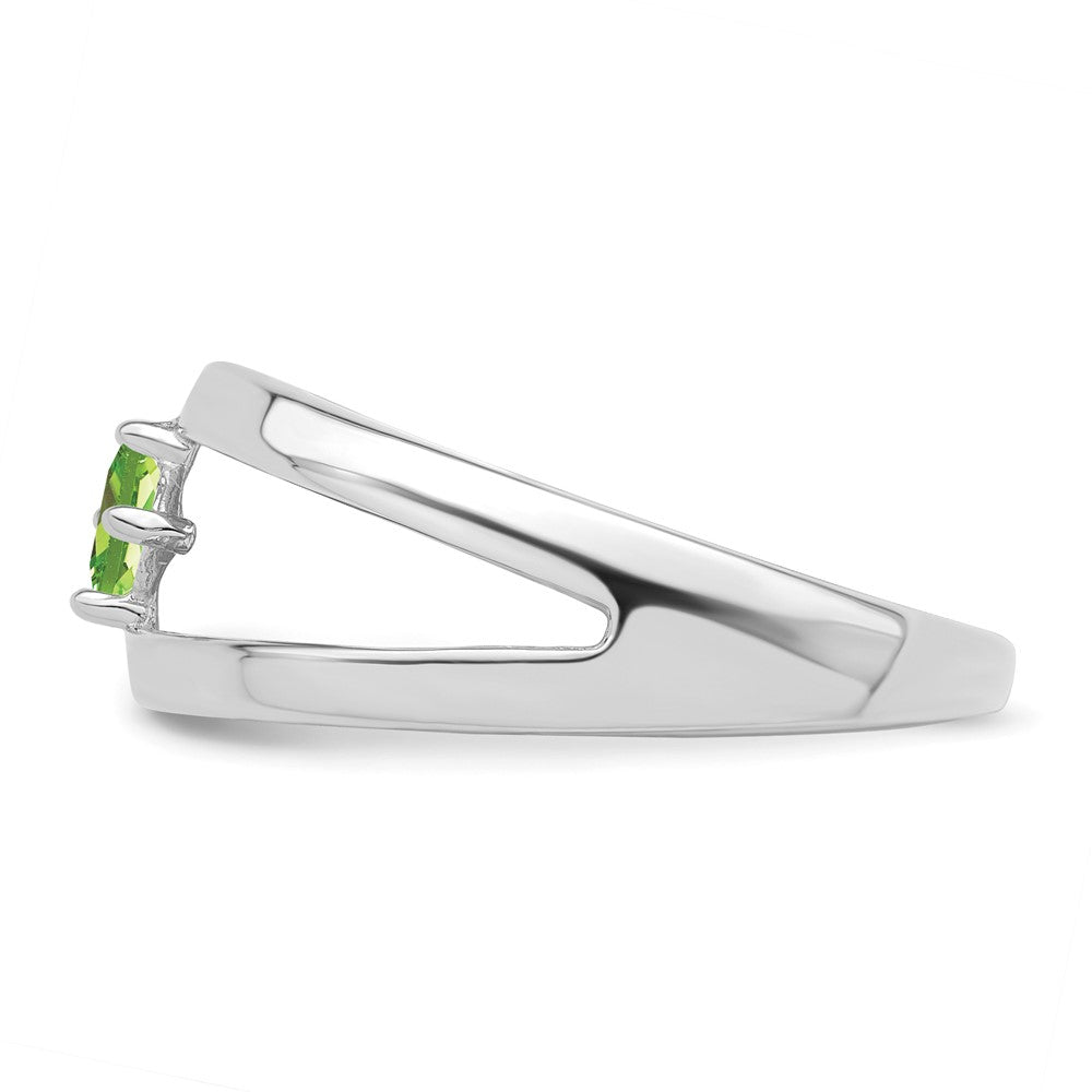 14k White Gold Synthetic Family Jewelry Ring