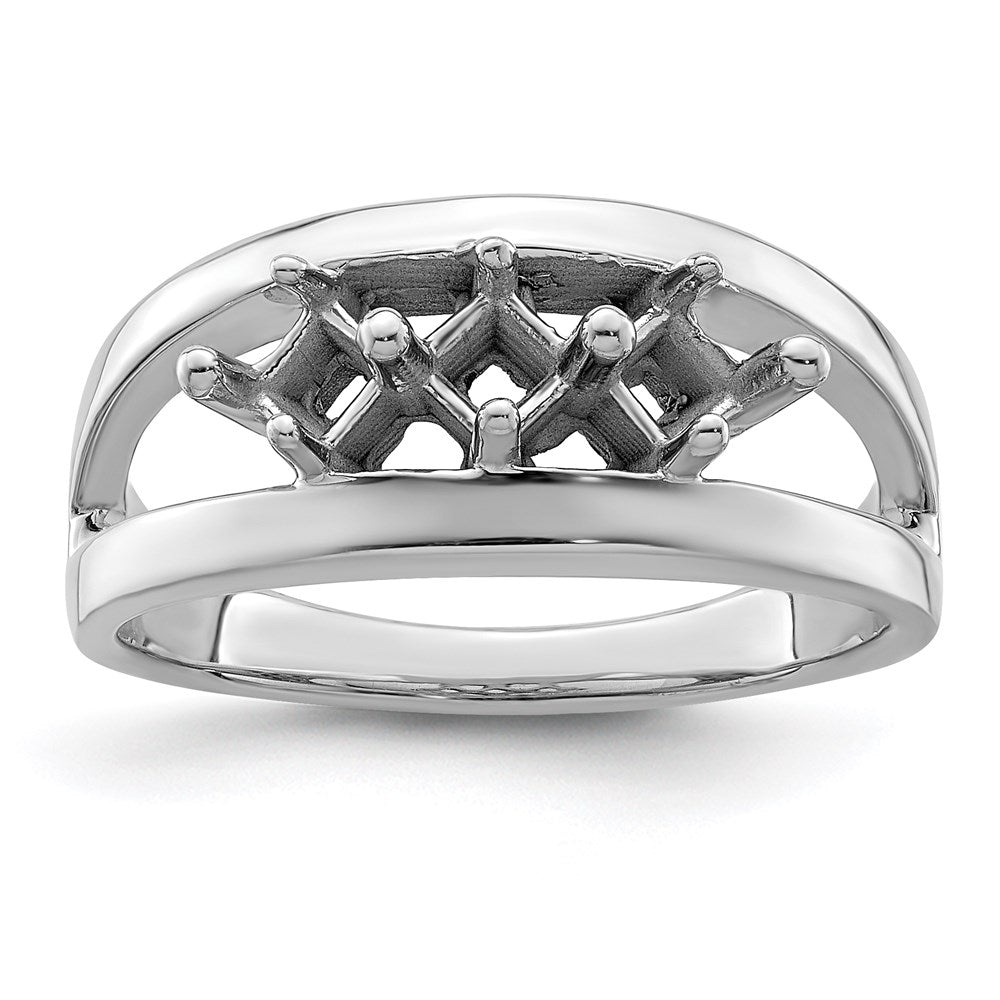 14k White Gold Genuine Family Jewelry Ring