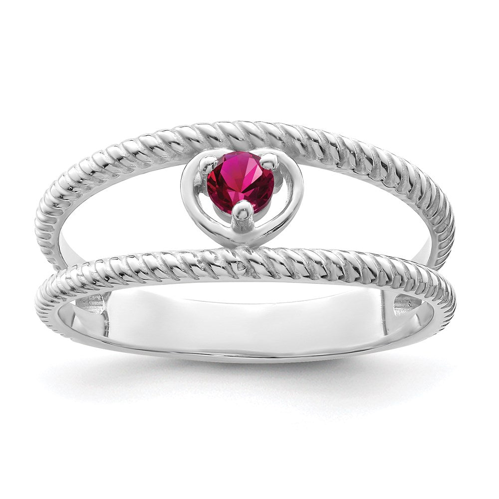 14k White Gold Genuine Family Jewelry Ring