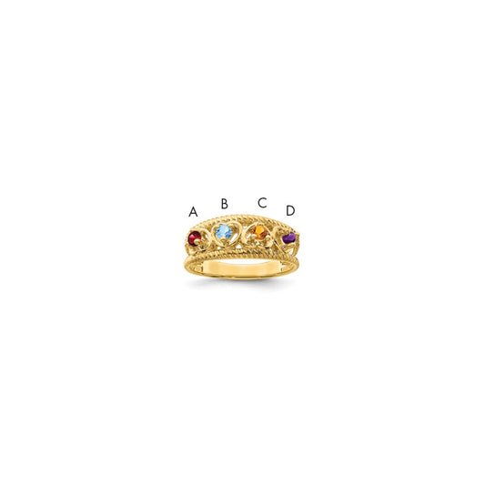 14k Genuine Family Jewelry Ring
