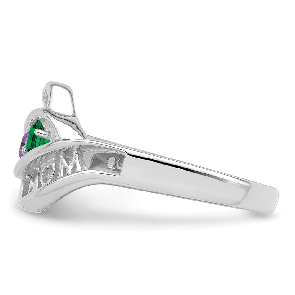 14k White Gold Genuine Family Jewelry Ring