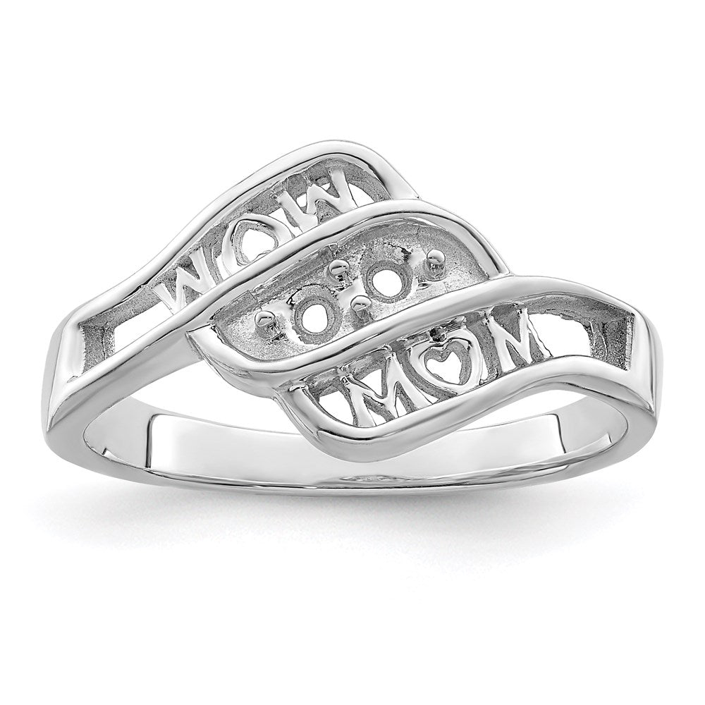 14k White Gold Genuine Family Jewelry Ring