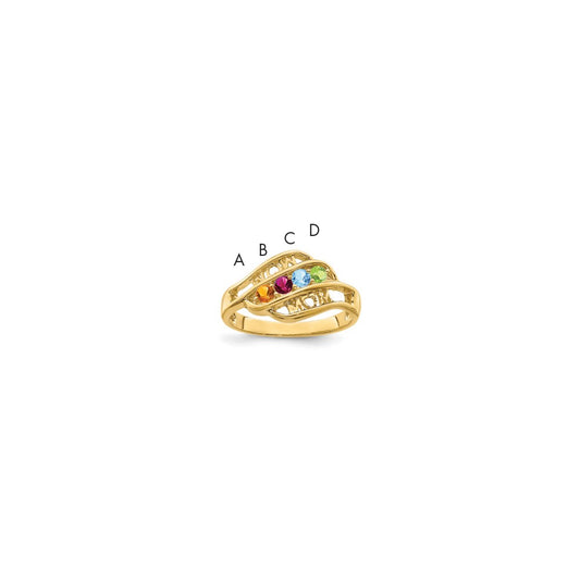 14k Genuine Family Jewelry Ring
