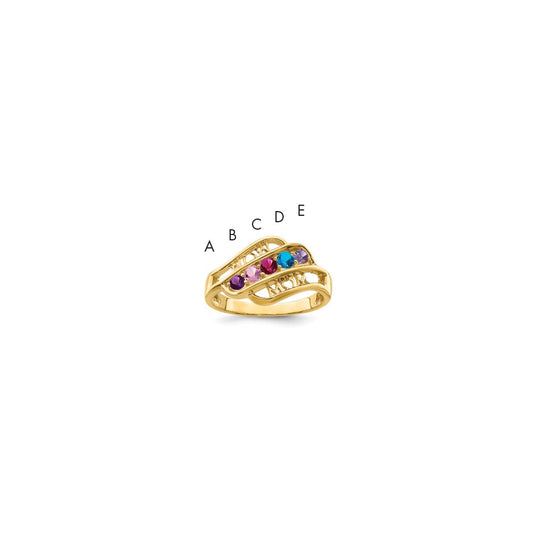 14k Genuine Family Jewelry Ring