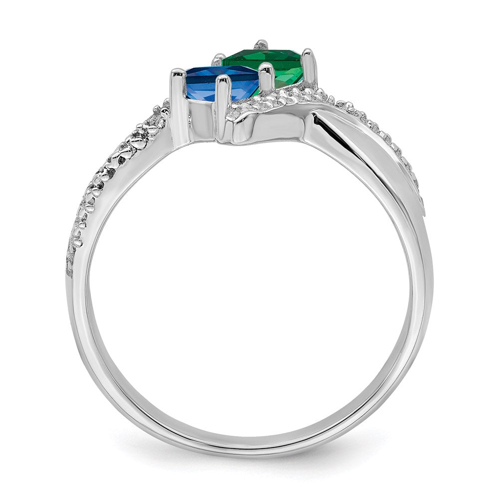 14k White Gold Genuine Family Jewelry Ring