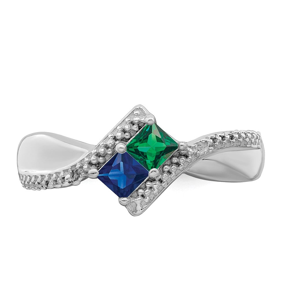 14k White Gold Genuine Family Jewelry Ring