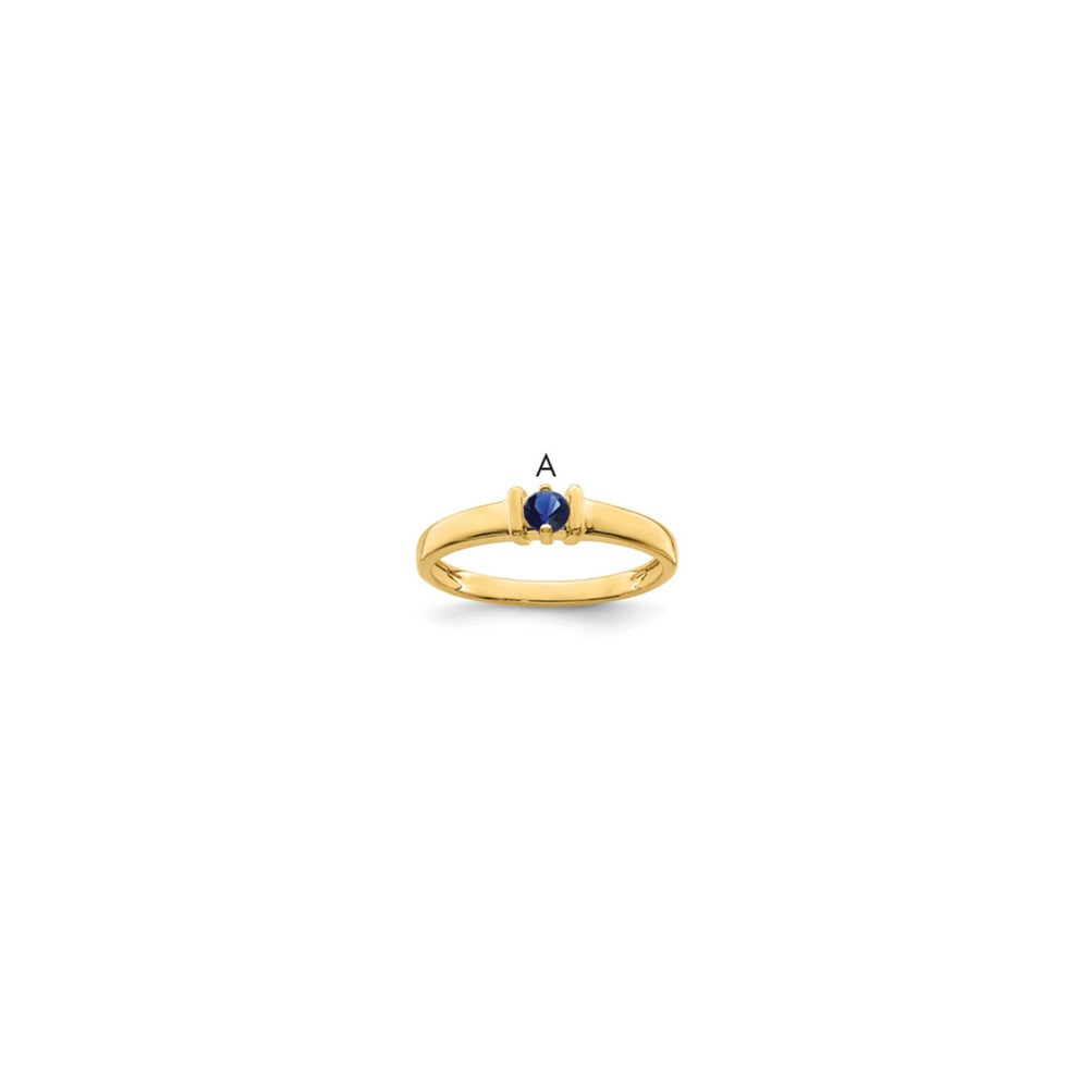 14k Genuine 1 Stone Mother's Ring