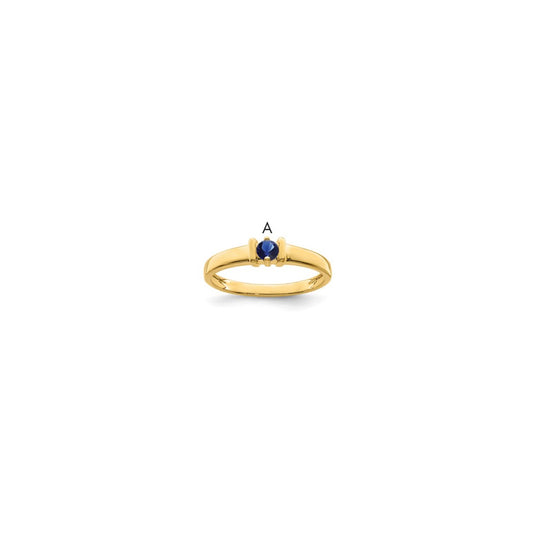 14k Genuine 1 Stone Mother's Ring