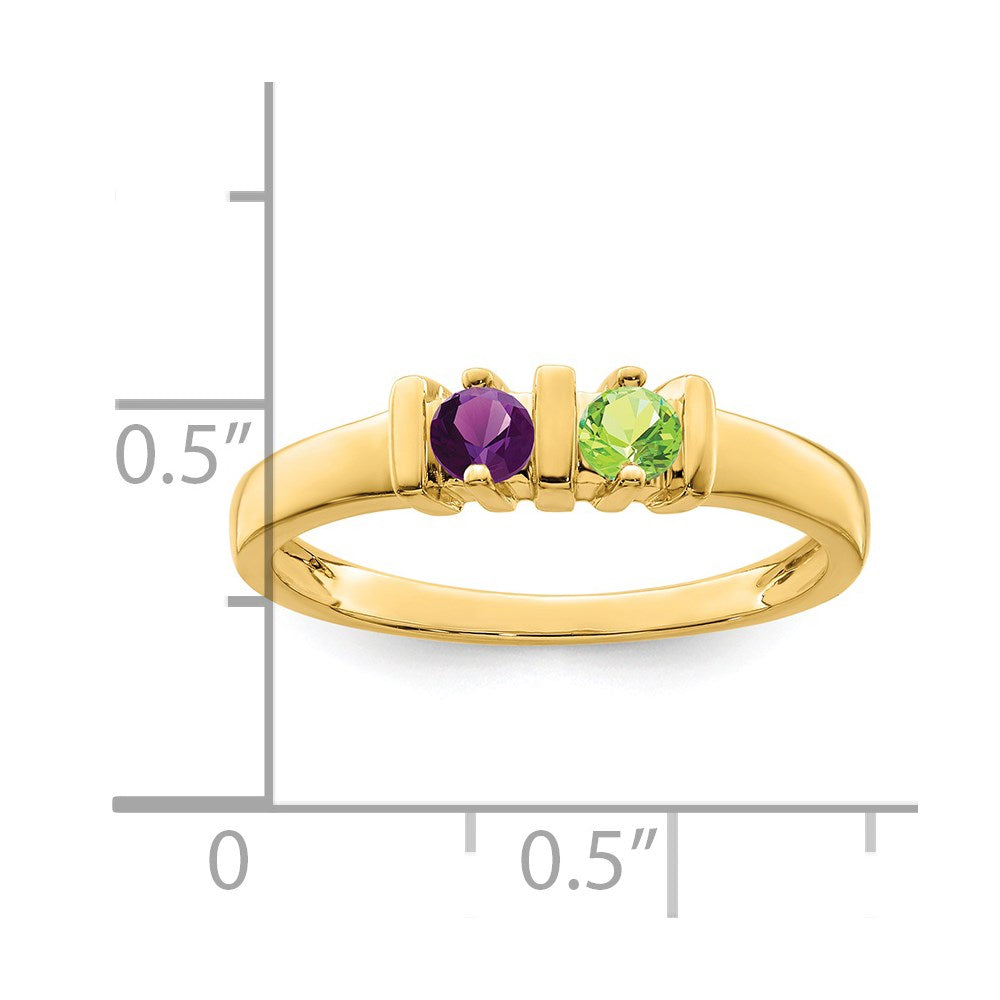 14k Synthetic Family Jewelry Ring