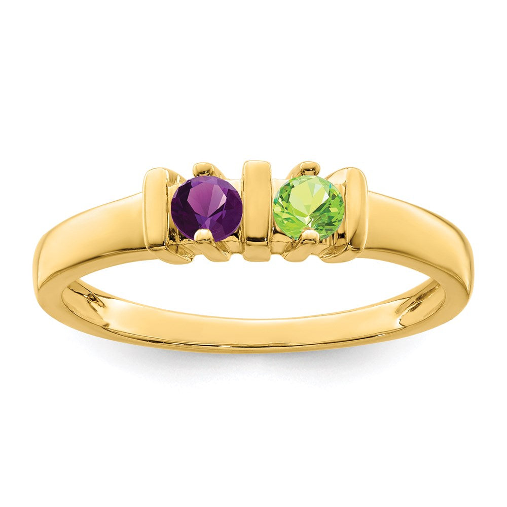 14k Synthetic Family Jewelry Ring
