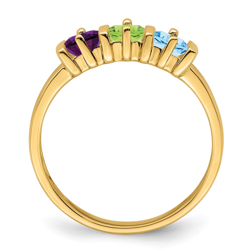14k Synthetic Family Jewelry Ring