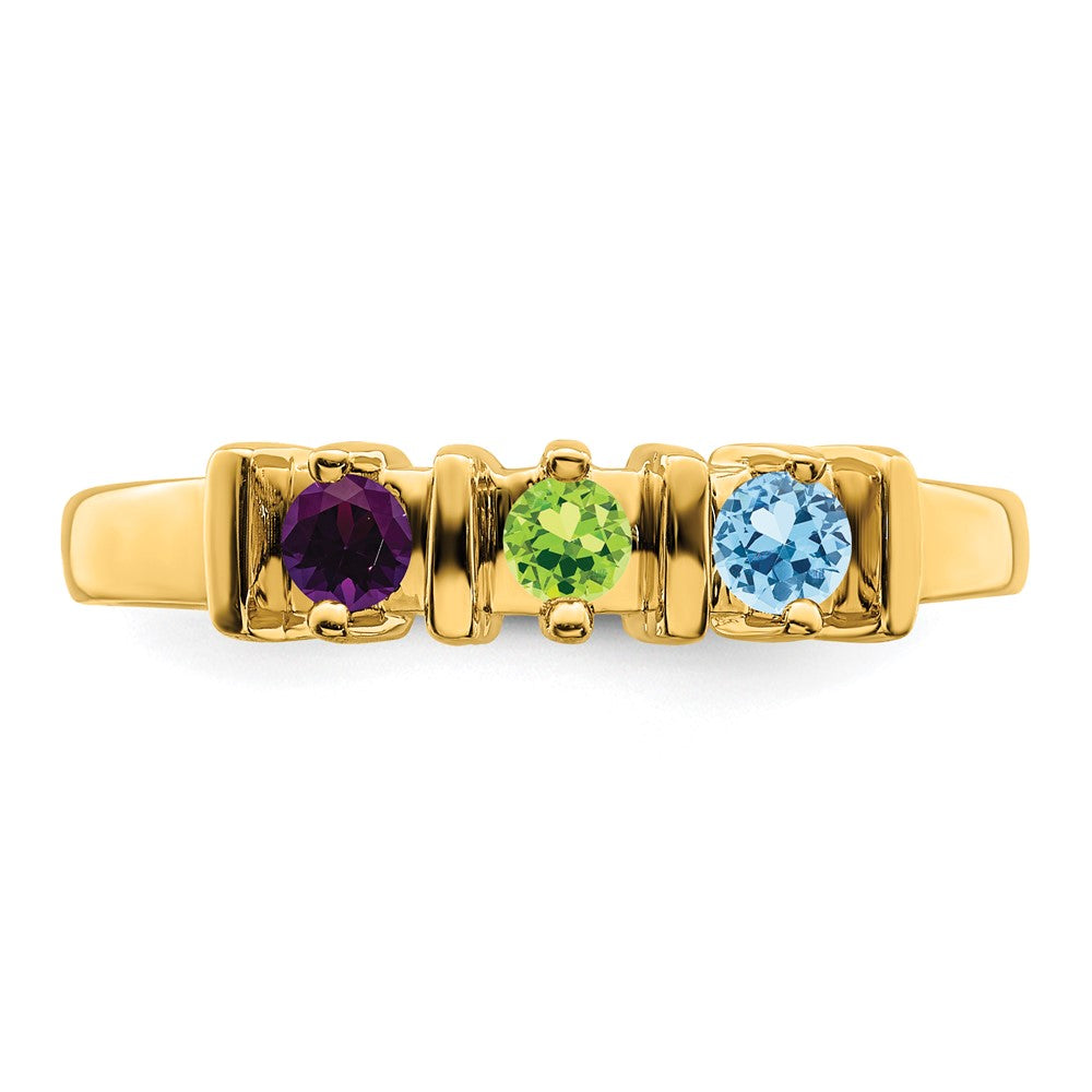 14k Synthetic Family Jewelry Ring