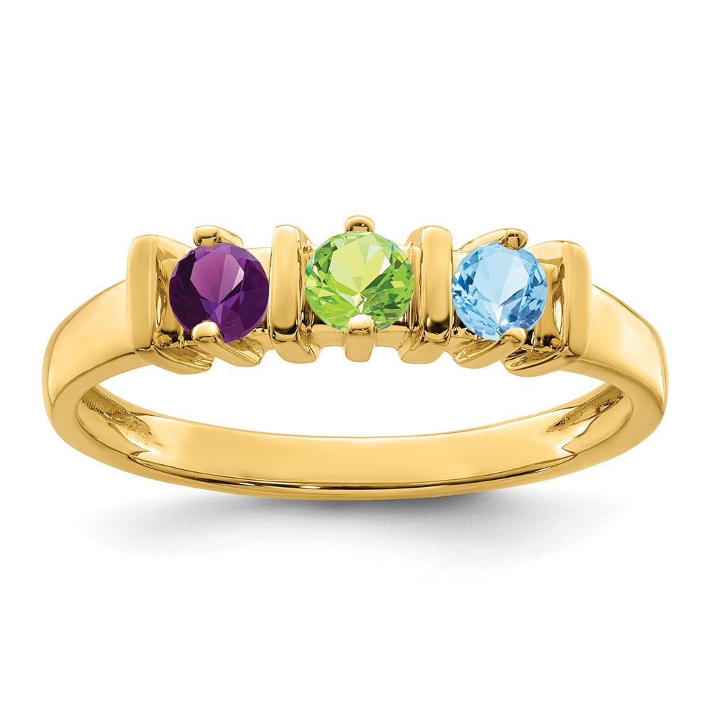 14k Synthetic Family Jewelry Ring