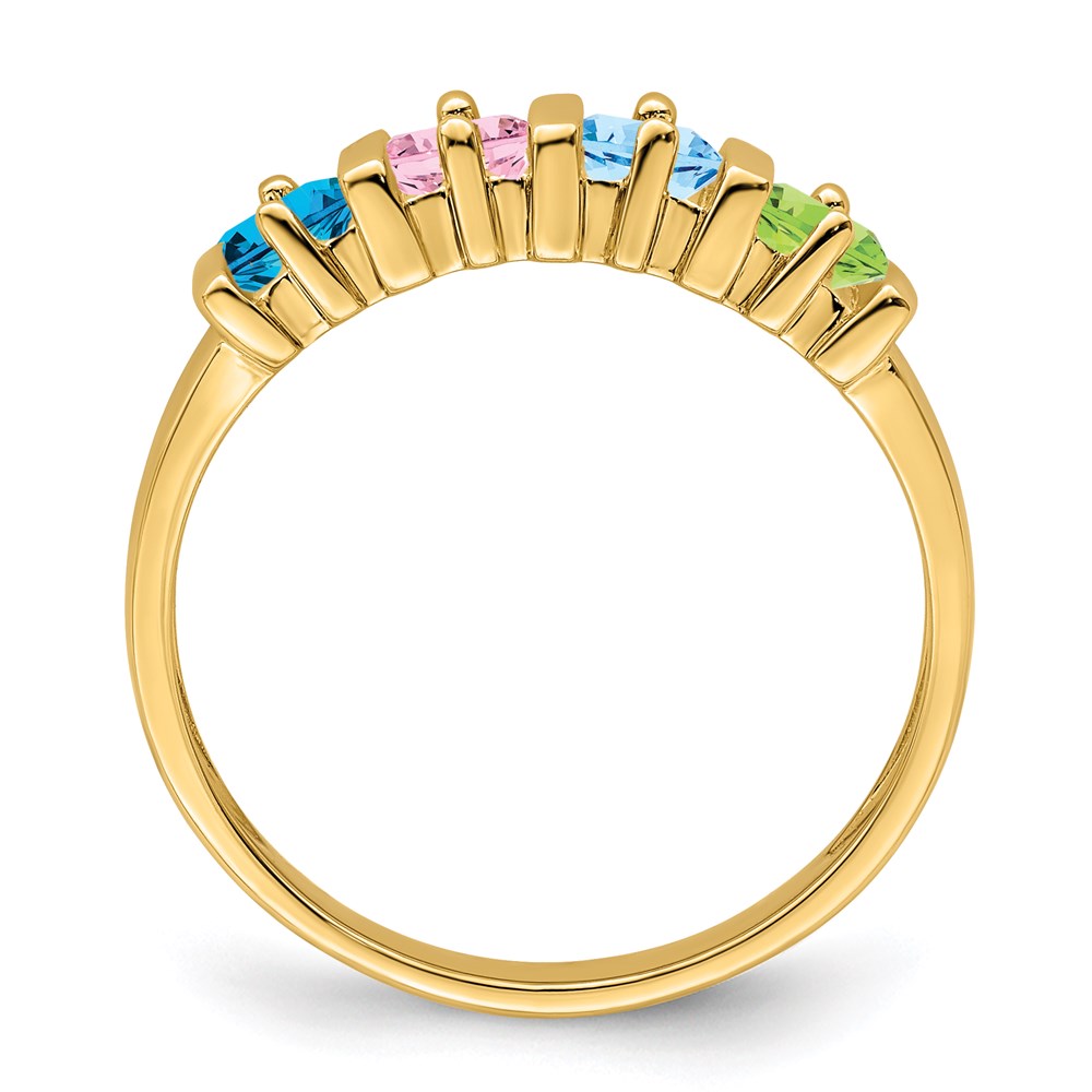 14k Synthetic Family Jewelry Ring