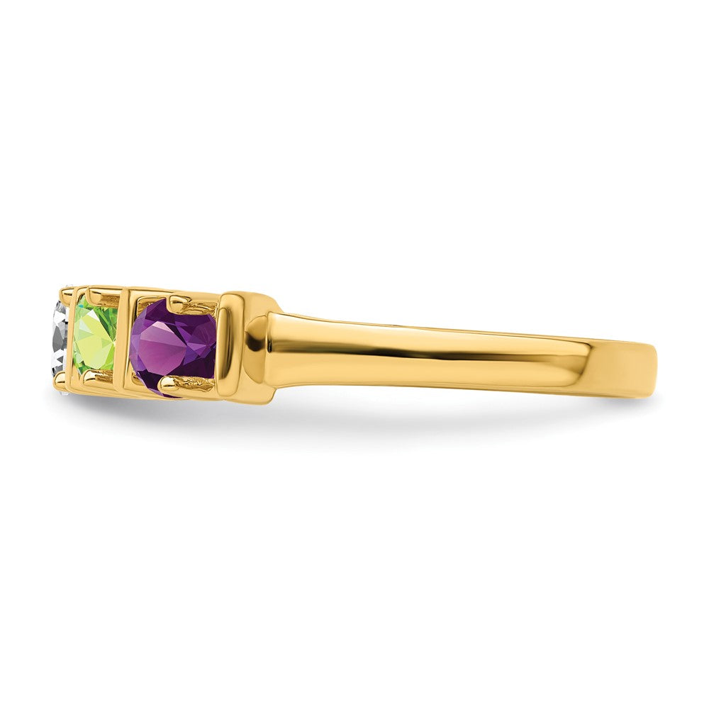 14k Genuine 5 Stone Mother's Ring