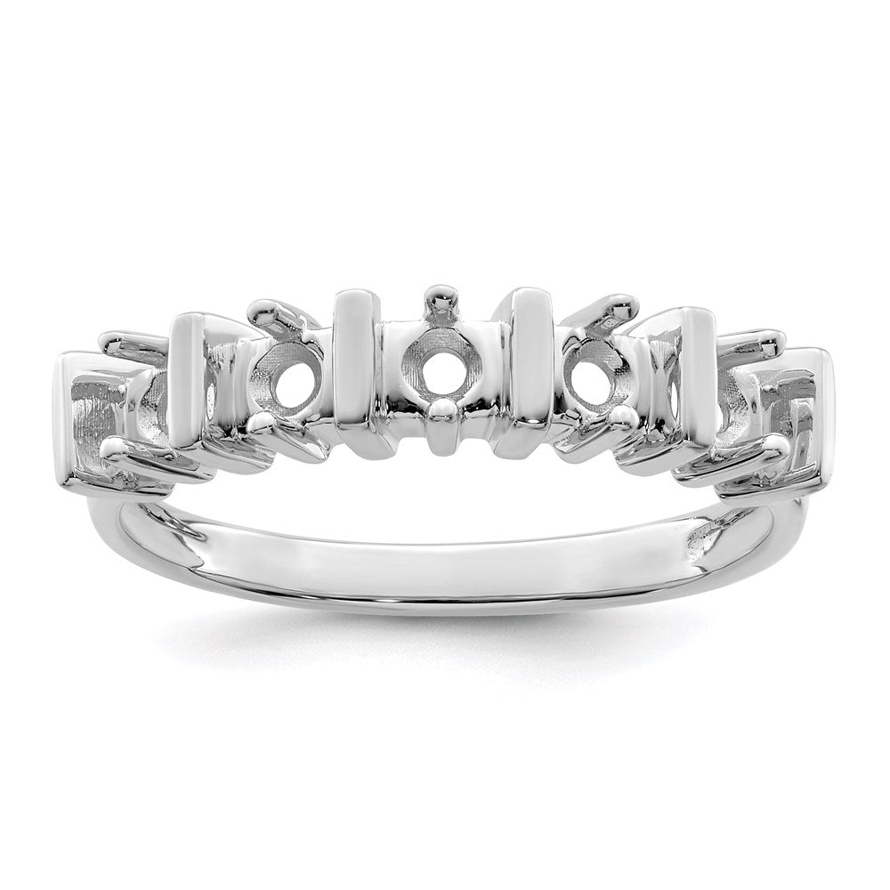 14k White Gold Genuine 5 Stone Mother's Ring
