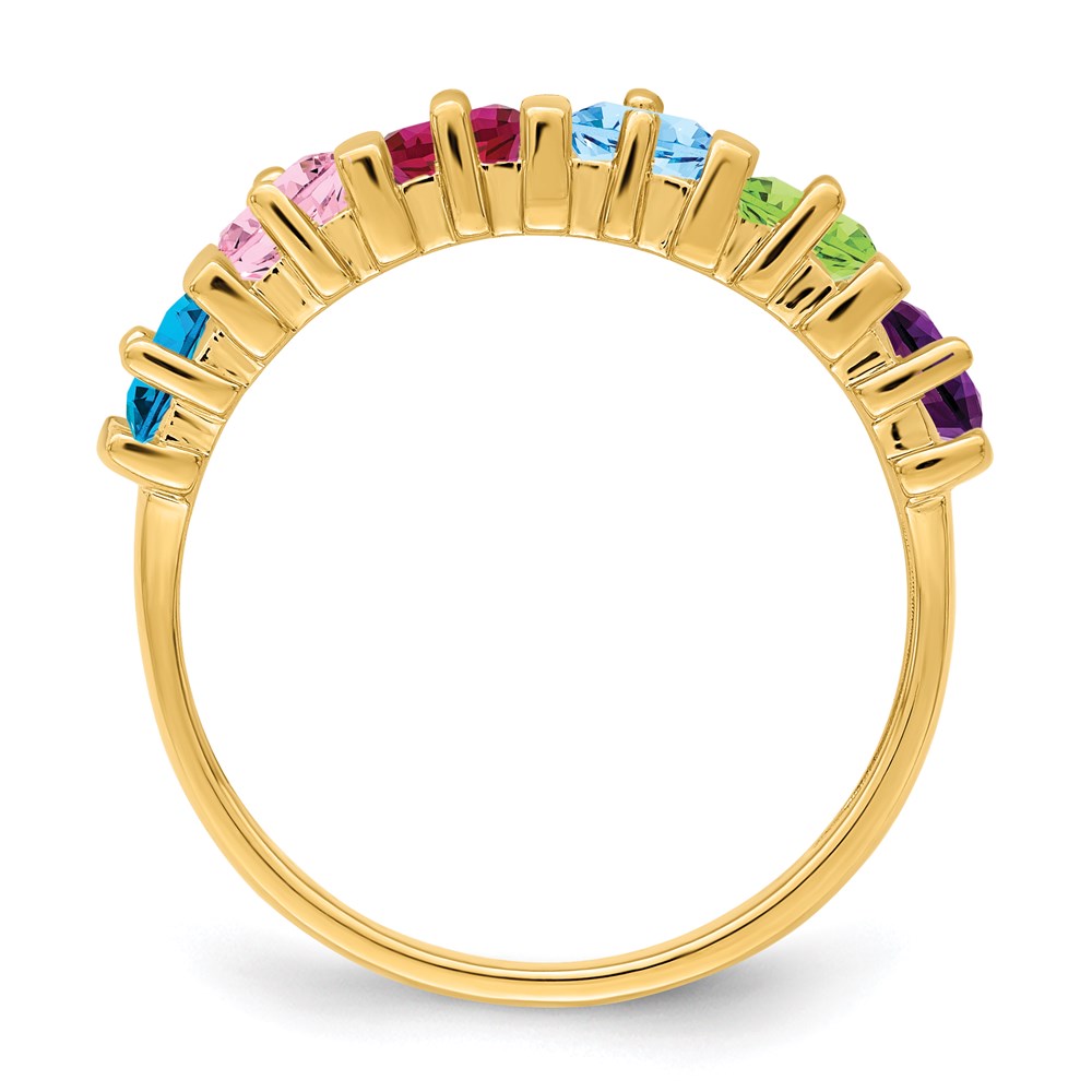 14k Synthetic Family Jewelry Ring