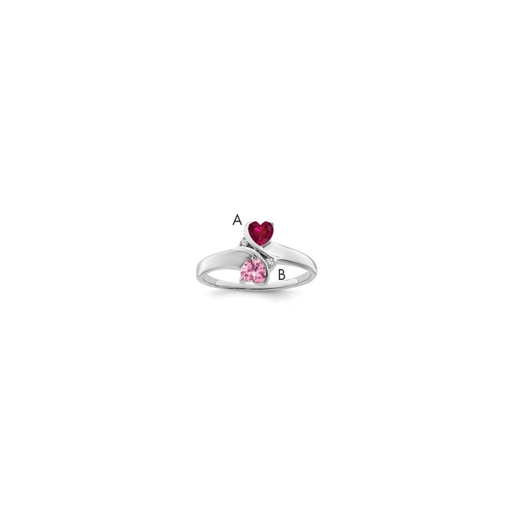 14k White Gold Genuine Family Jewelry Ring