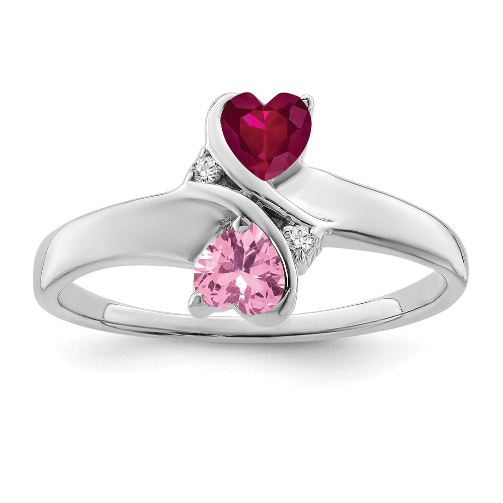 14k White Gold Genuine Family Jewelry Ring