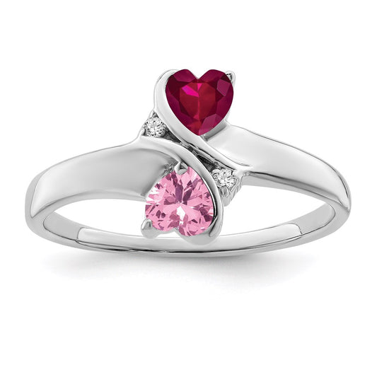 14k White Gold Genuine Family Jewelry Ring
