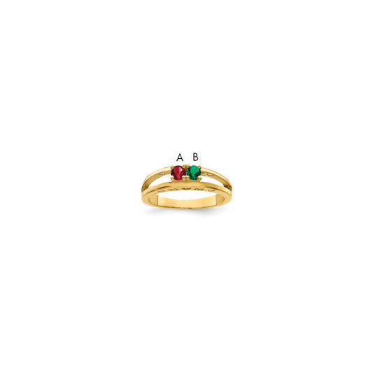14k 3mm Synthetic Family Jewelry Ring