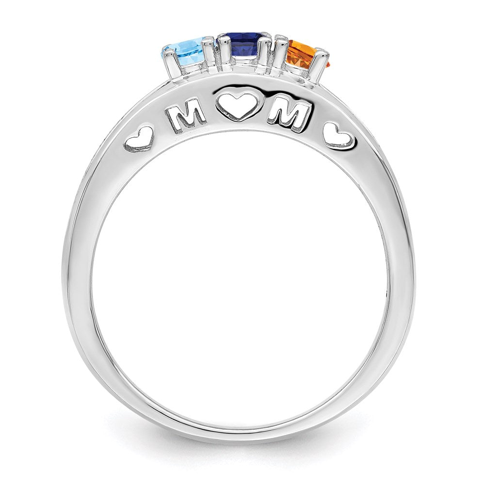 14k White Gold 3mm Genuine Family Jewelry Ring