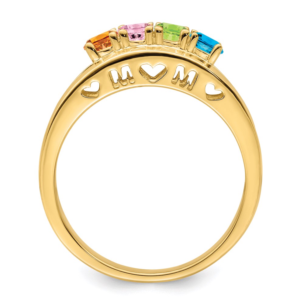 14k 3mm Synthetic Family Jewelry Ring