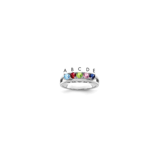 14k White Gold 3mm Genuine Family Jewelry Ring