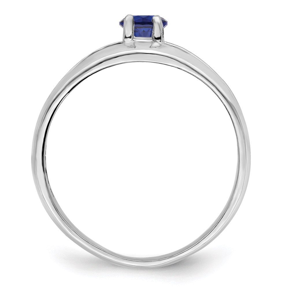 14k White Gold 3.5mm Synthetic Family Jewelry Ring