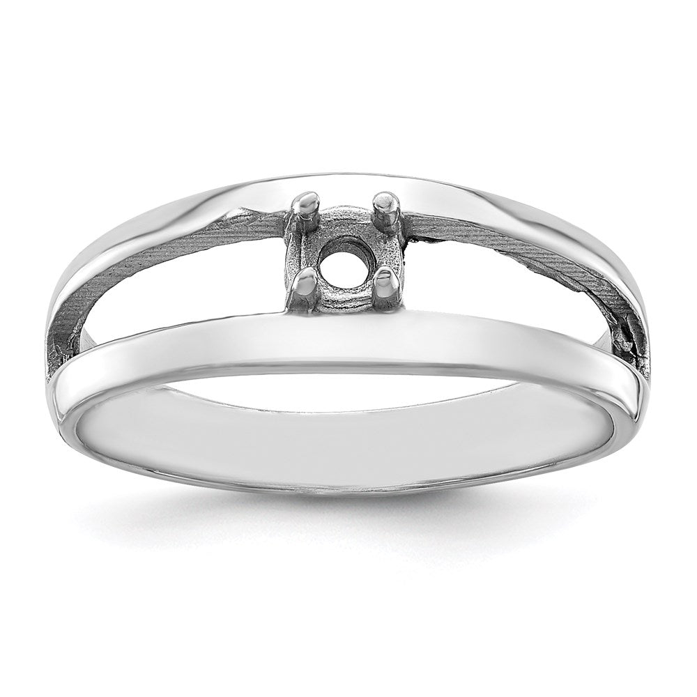 14k White Gold 3.5mm Synthetic Family Jewelry Ring