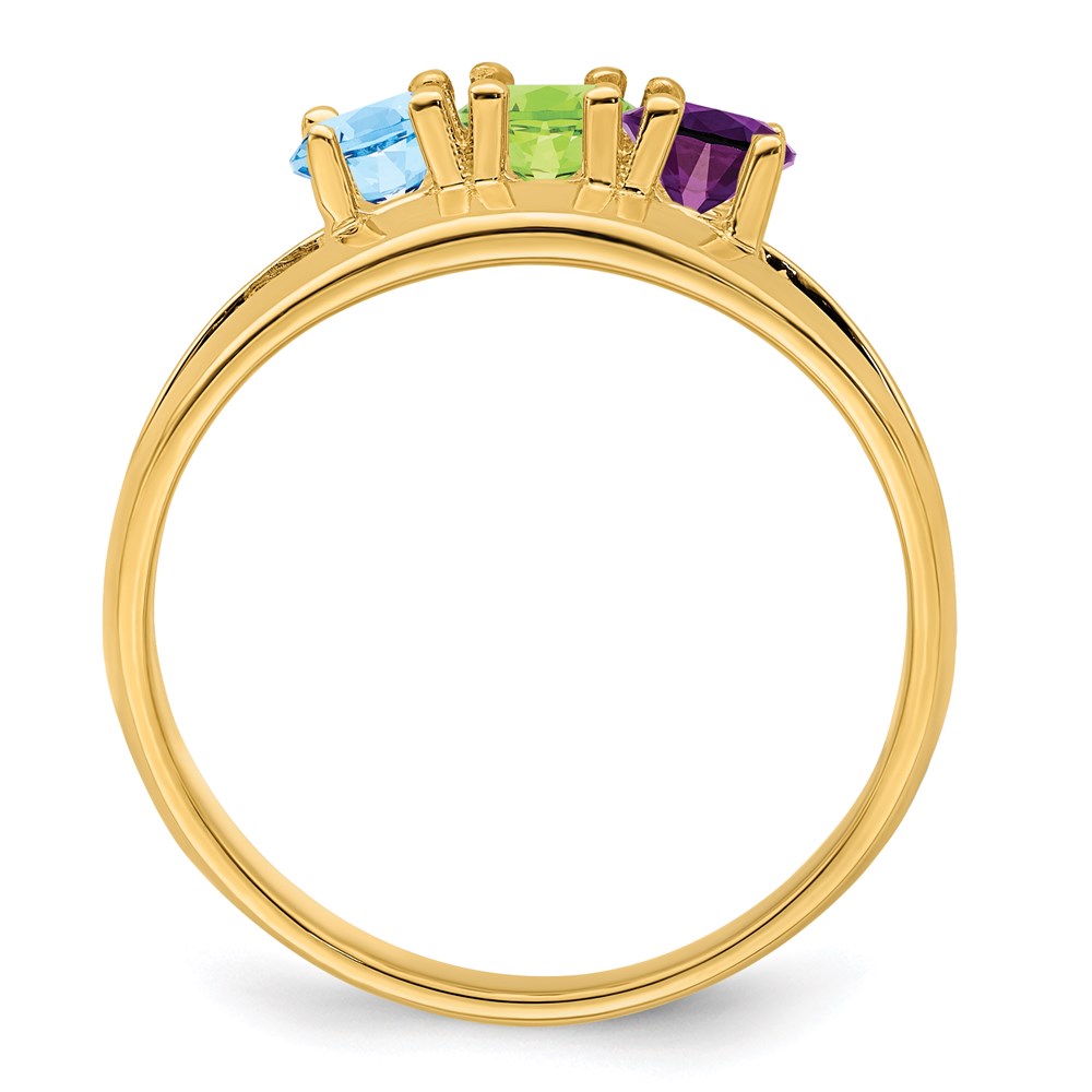 14k Synthetic Family Jewelry Ring