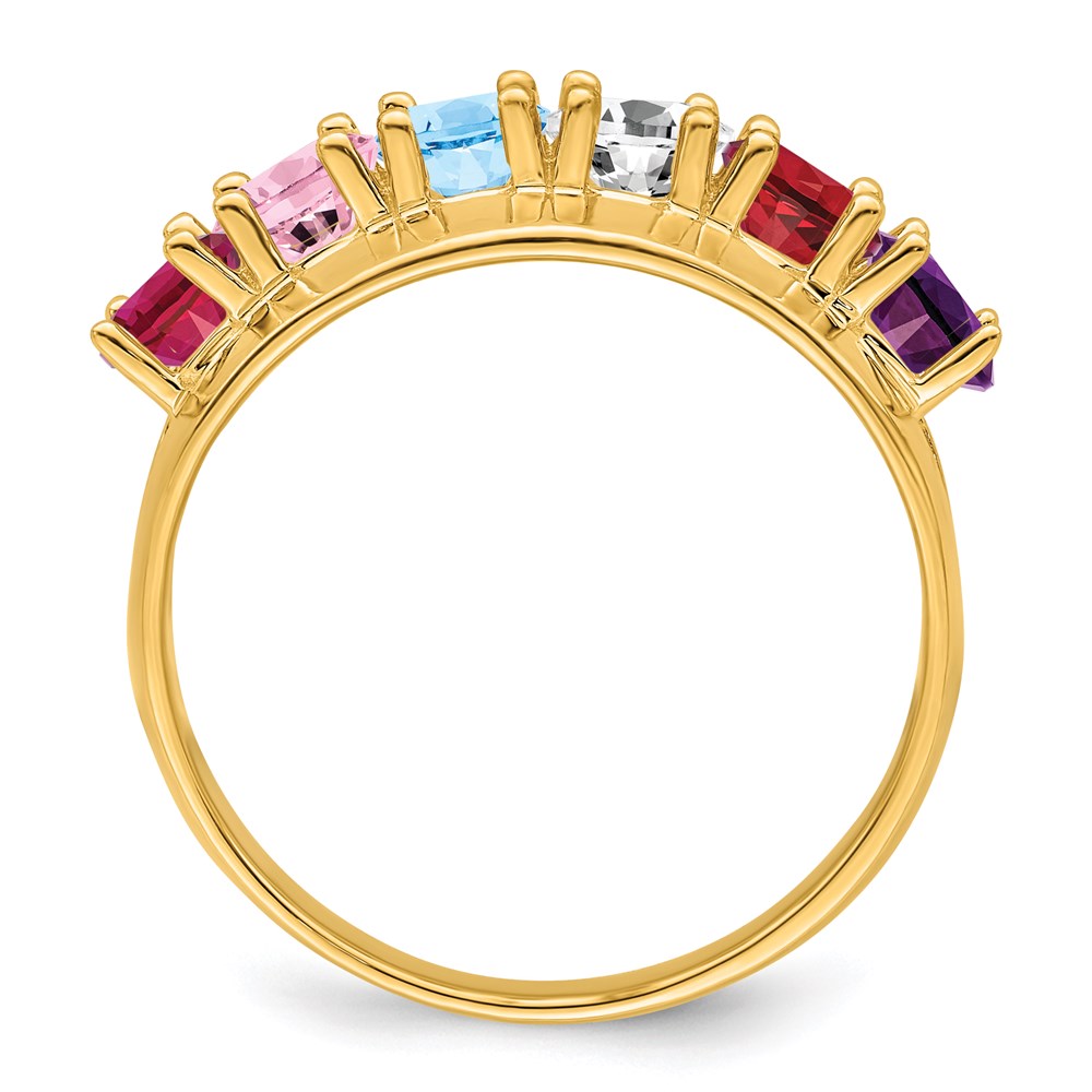 14k Synthetic Family Jewelry Ring