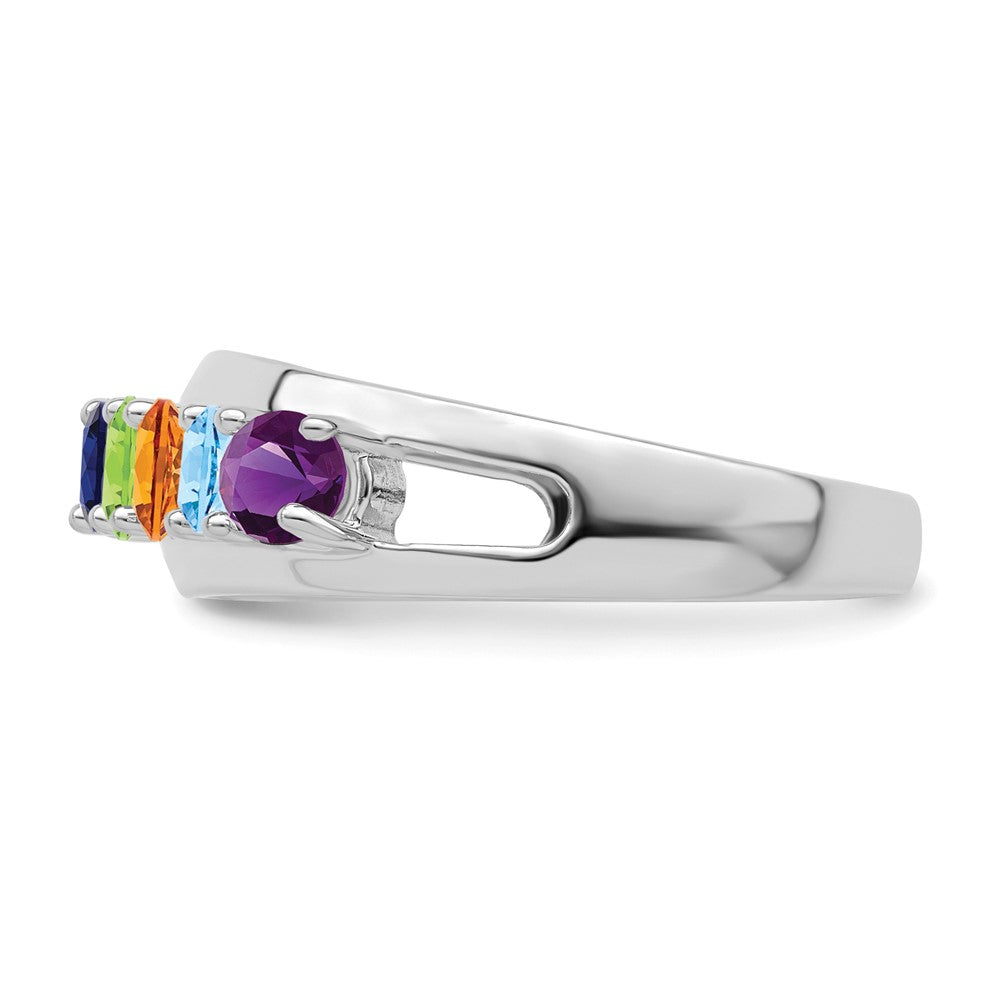 14k White Gold Family Jewelry Ring