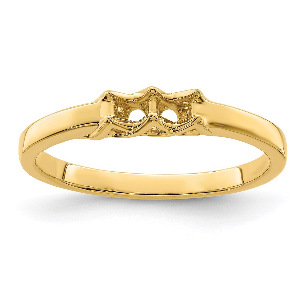 14k Genuine 2 Stone Mother's Ring