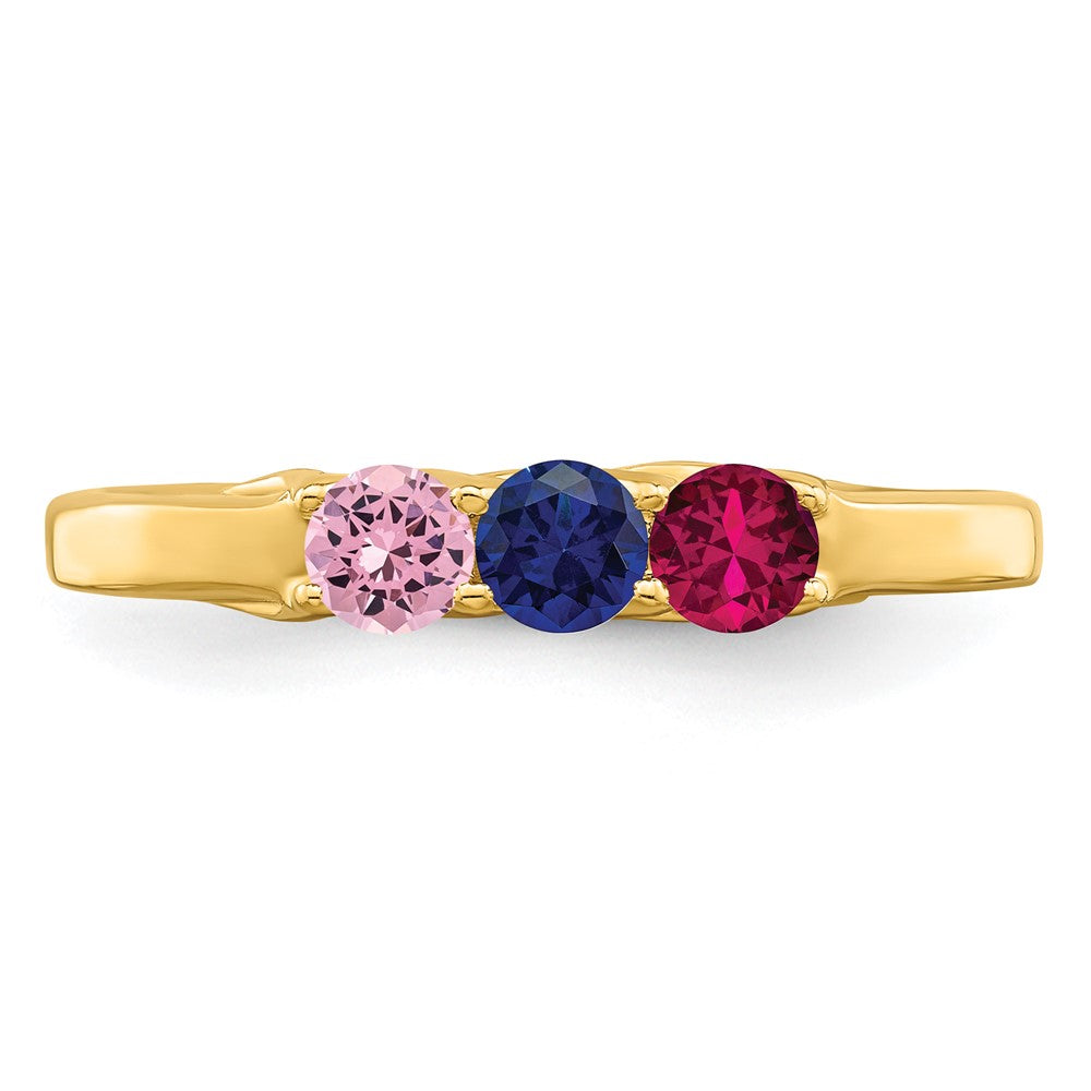 14k Synthetic Family Jewelry Ring