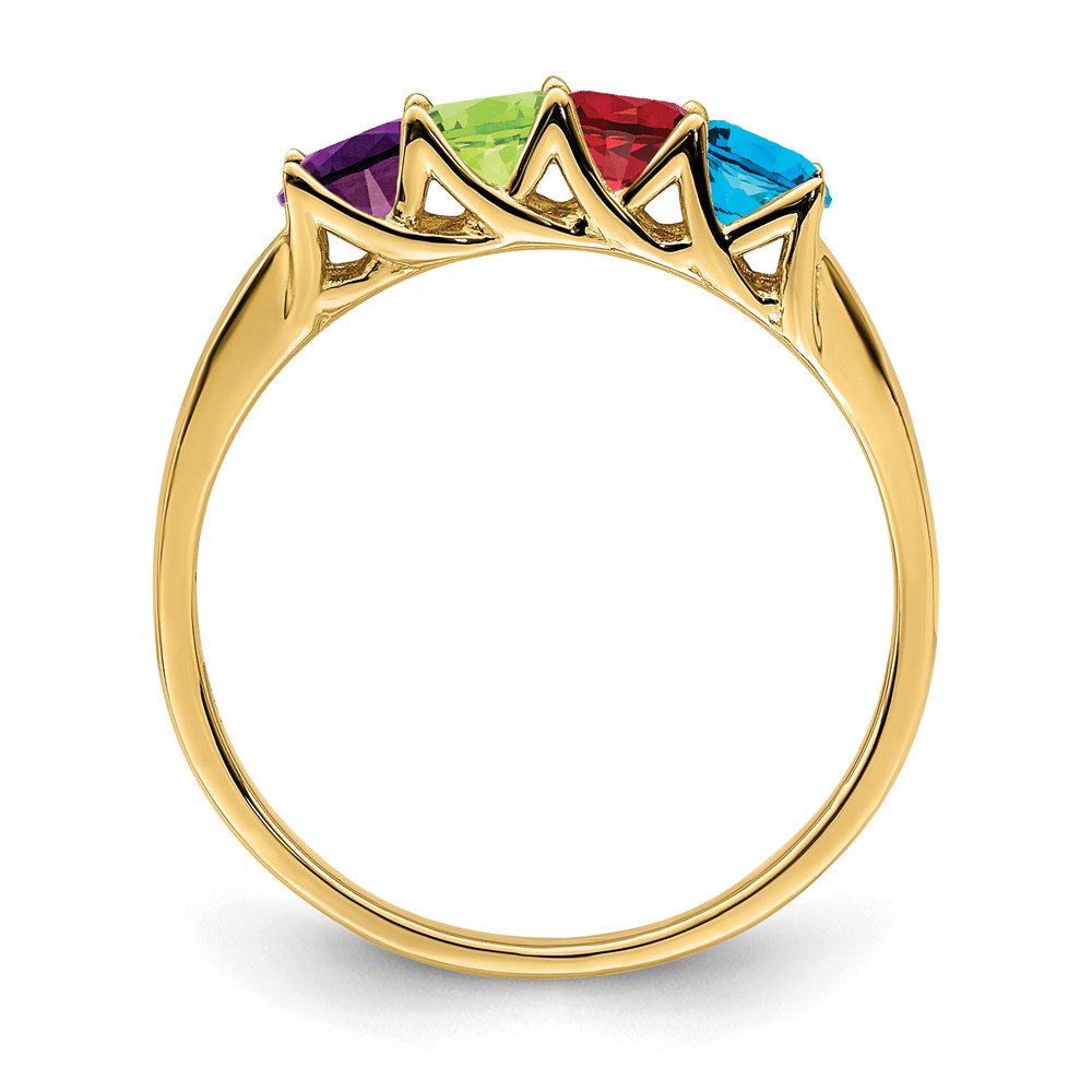14k Genuine 4 Stone Mother's Ring