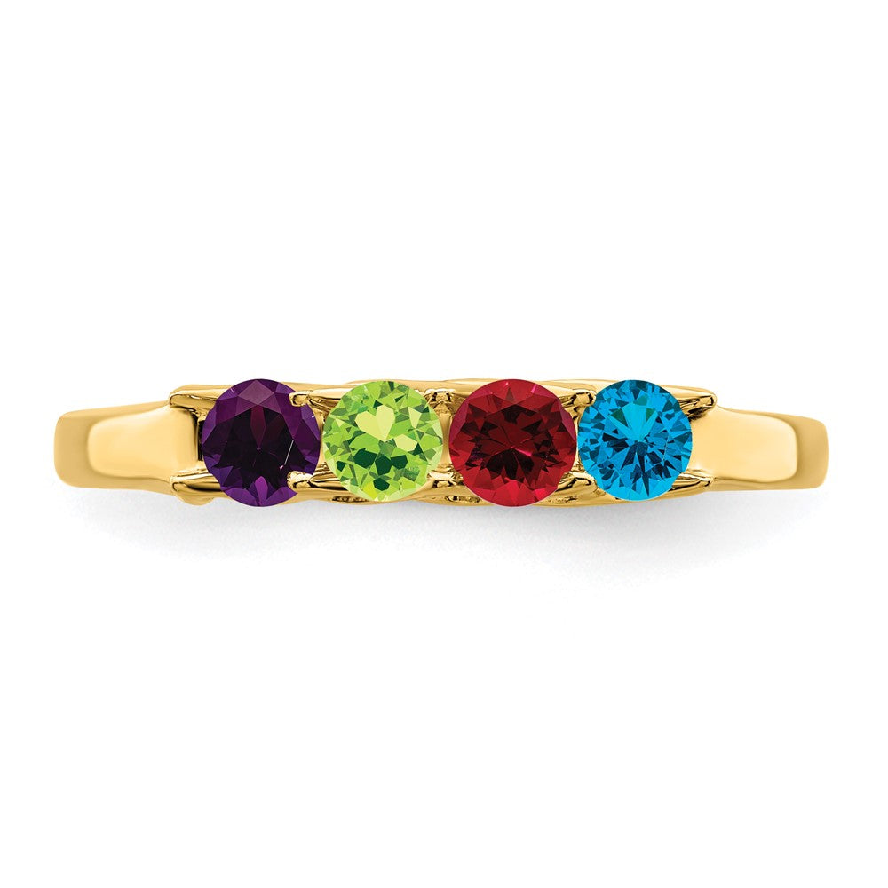 14k Synthetic Family Jewelry Ring