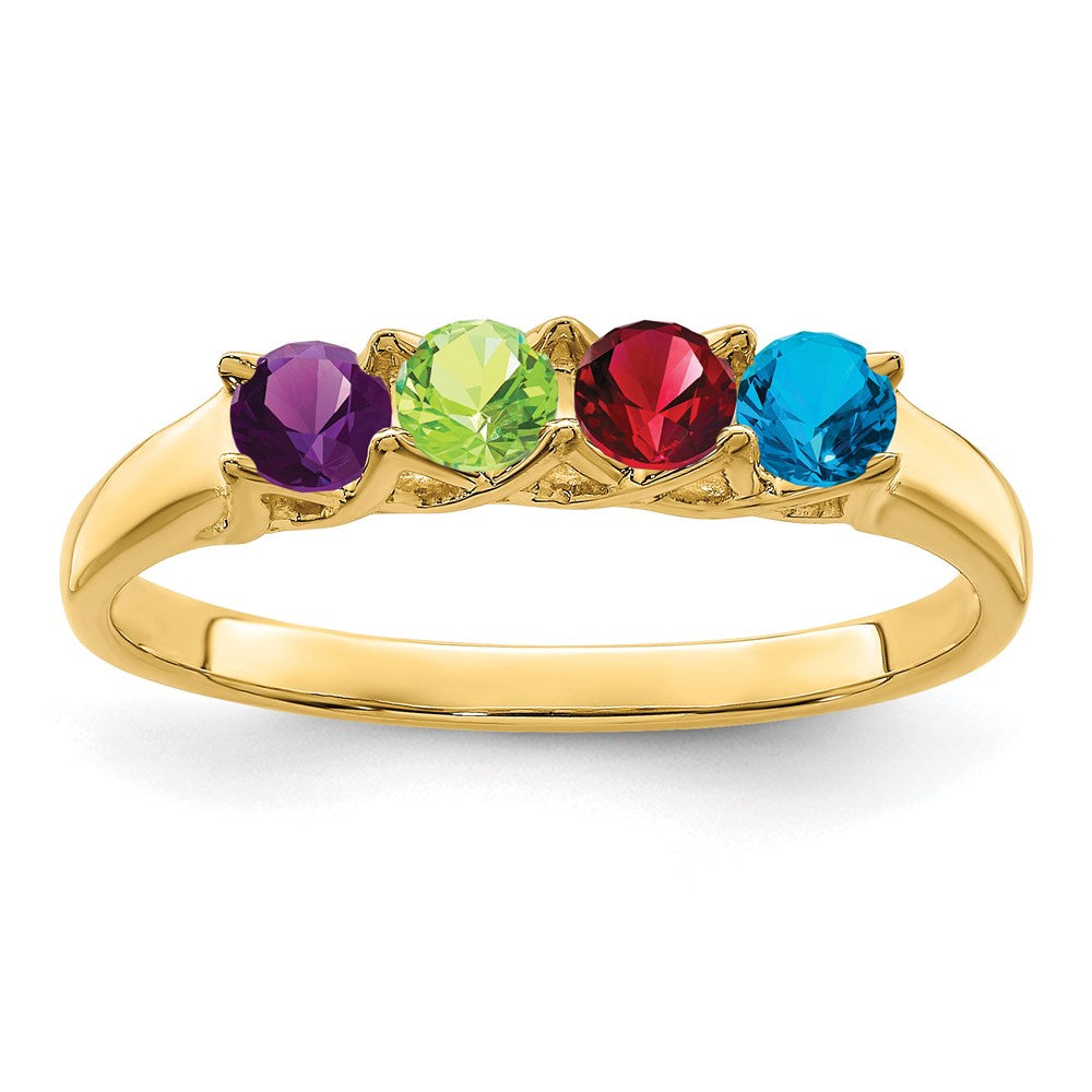 14k Genuine 4 Stone Mother's Ring
